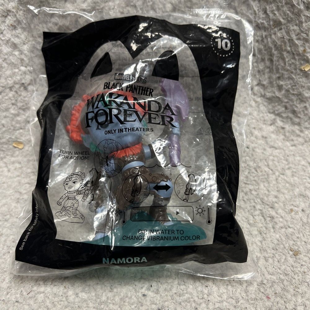 Black Panther, Wakanda Forever, Namora #10 - 2022 McDonald's Happy Meal Toy, New